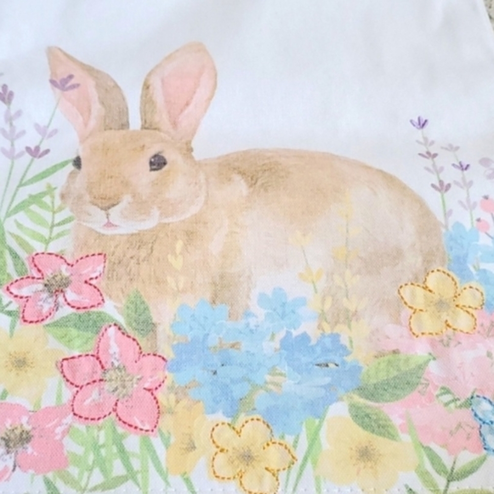 Floral Bunny Print Fabric